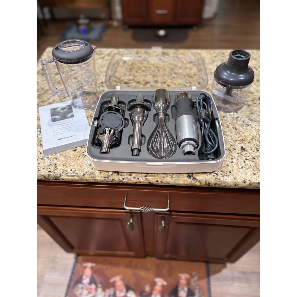 KitchenAid KHB2561 5-Speed Hand Blender System – Complete • NWOT • Original Case